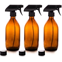 Nomara Organics Vaporizador en Botella de Cristal Ámbar Set 500 mL. Reutlizable - Eco-friendly - Orgánico - Limpieza…